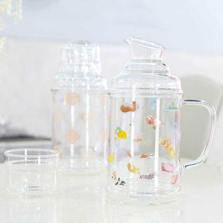 Ladies Glass Jug with enchanting Animal Motifs Stornfield