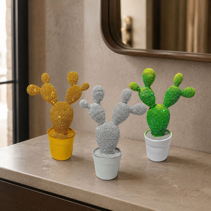 Glittering Cactus Decorative Figure Stornfield