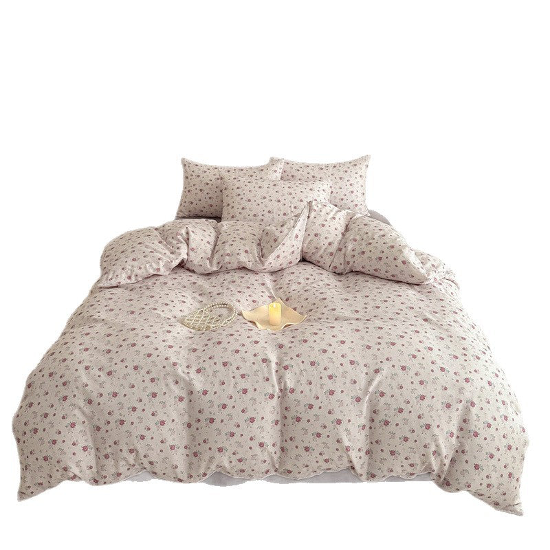 Cotton percale duvet cover and pillowcase set