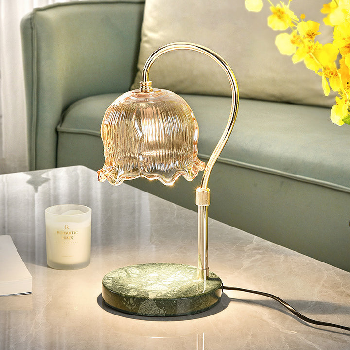 Elegant Glass Pendant Desk Lamp