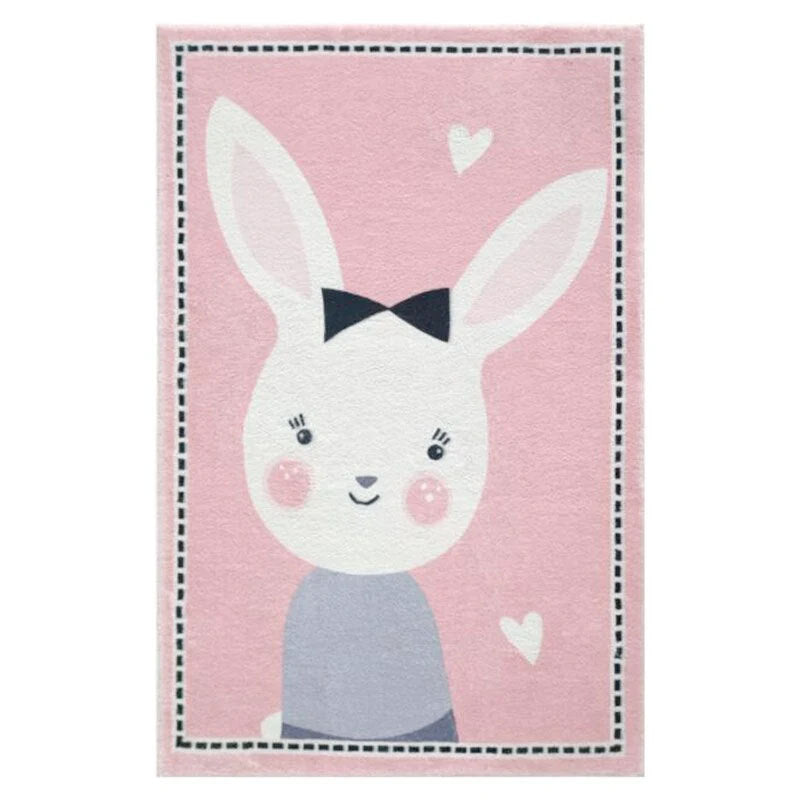 Cute Bunny-Themed Decorative Area Rug for Home