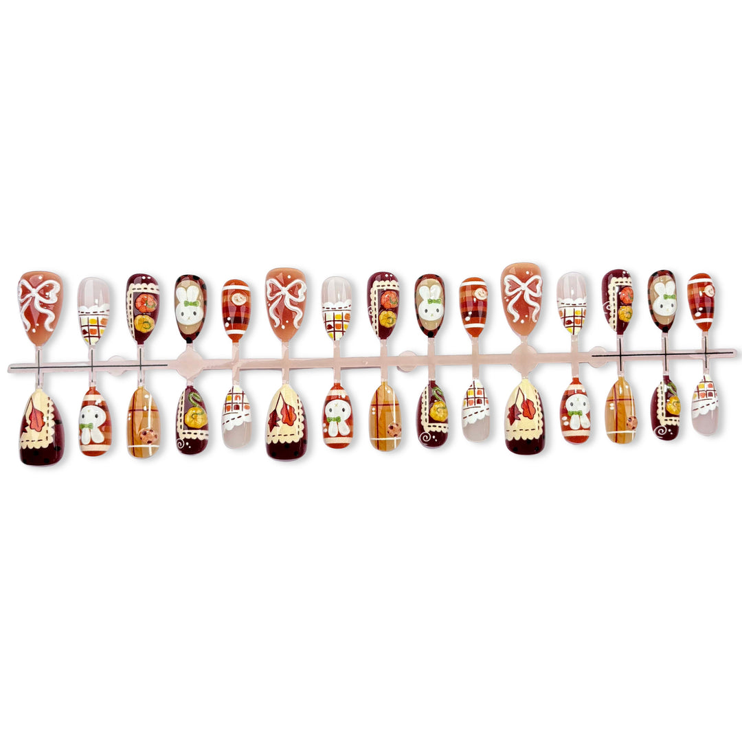 Festive Decorative Press-On Nail Art Set