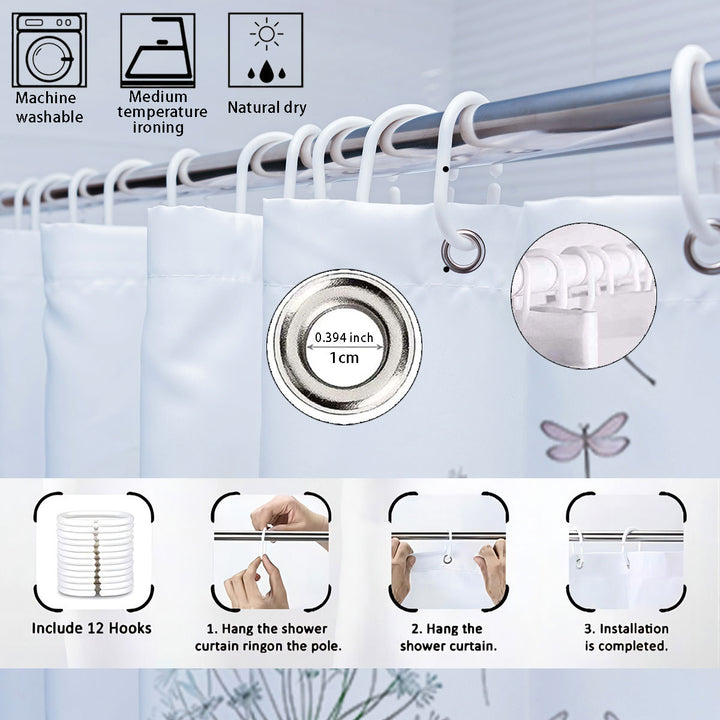 Artistic Dragonfly-Themed Four-Piece Digital Bathroom Set Stornfield