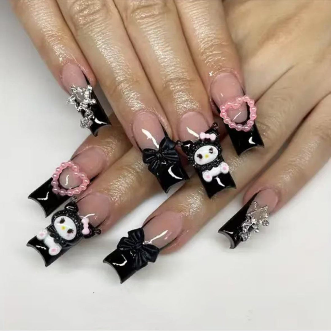 Artificial nail set with playful 3D designs Stornfield