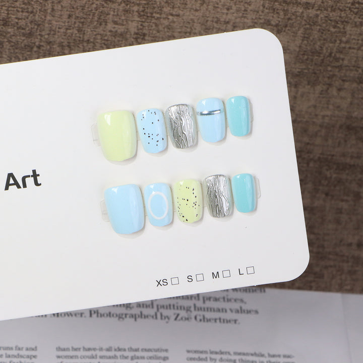 Creative Geometric Press-On Nail Art Stornfield