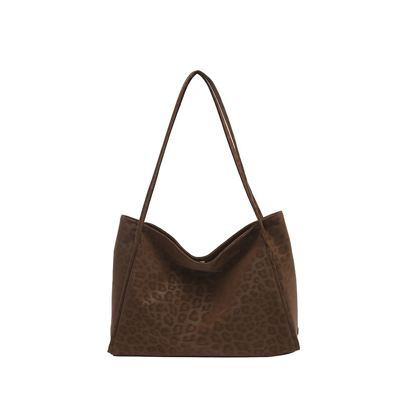 Luxurious Textured Suede Shoulder Tote Bag