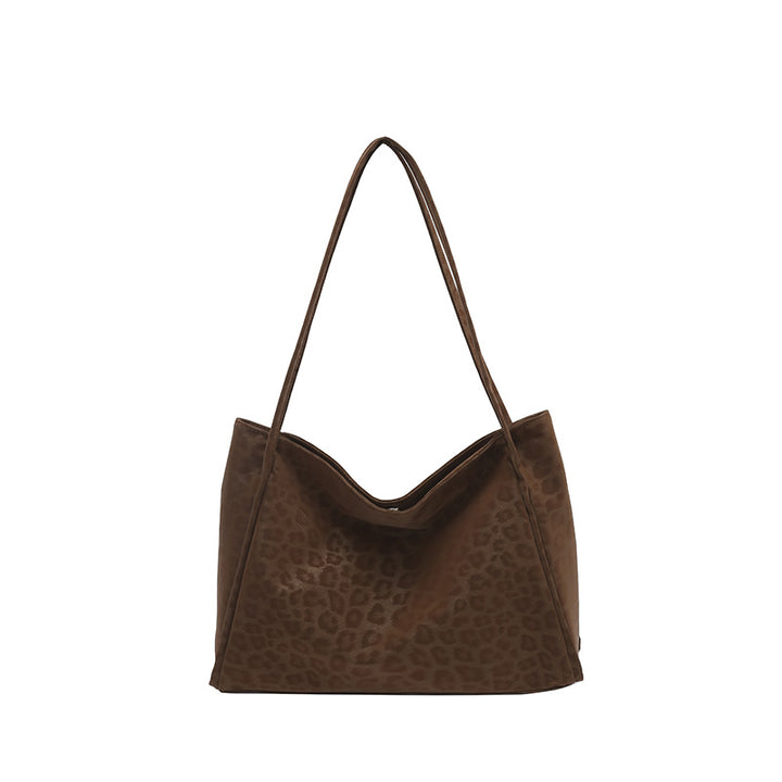 Luxurious Textured Suede Shoulder Tote Bag