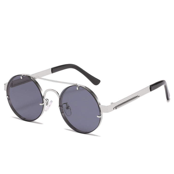 Women's round designer sunglasses with innovative metal frame and protective lenses Stornfield