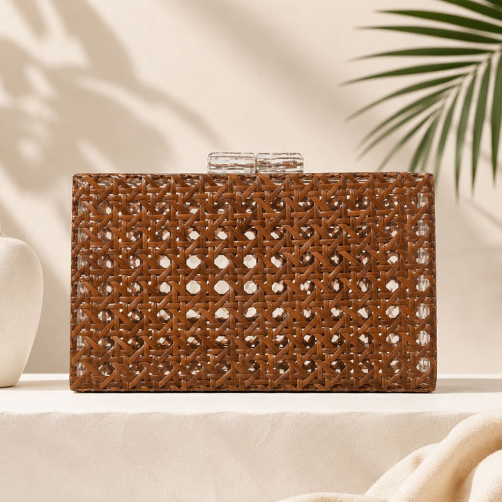 Textured Acrylic Box Clutch