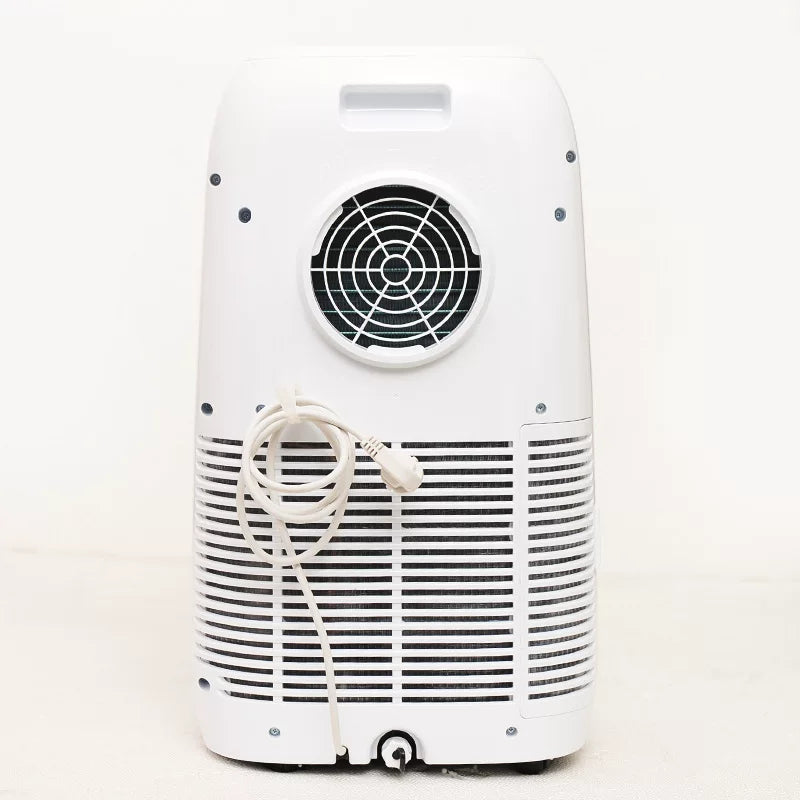 Unisex one size ventilated single tube portable refrigerant air conditioner with top mounted digital control, dehumidifier, automatic oscillating louvers and wheels Stornfield