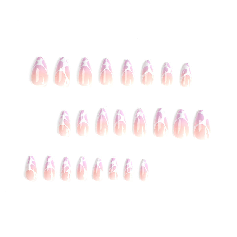 Artistic stiletto nails with modern marble pattern Stornfield