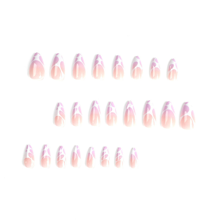 Artistic stiletto nails with modern marble pattern Stornfield