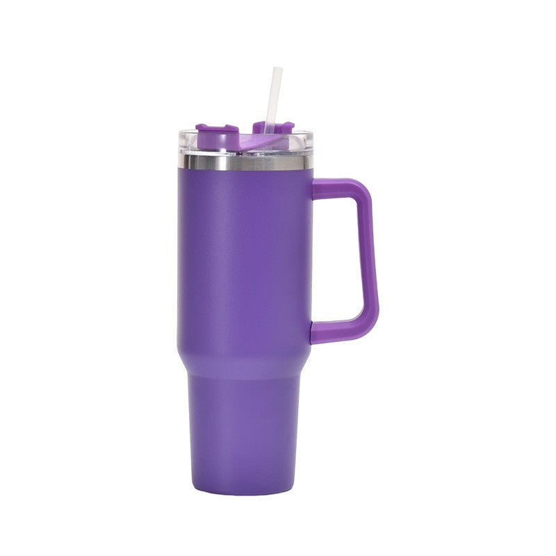 Women's insulated cup with straw and ergonomic handle Stornfield