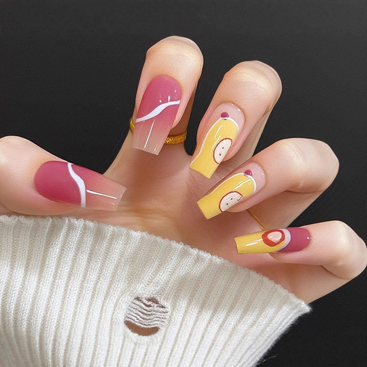 Nail set with elegant glitter design Stornfield