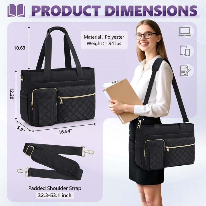 Padded Multi-functional Handbag with Organizer Stornfield