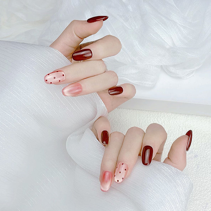 Classic French Tip Press-On Nail Set Stornfield