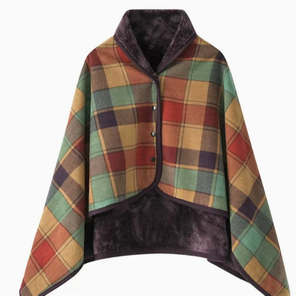 Women's stylish throw blanket with button closure Stornfield