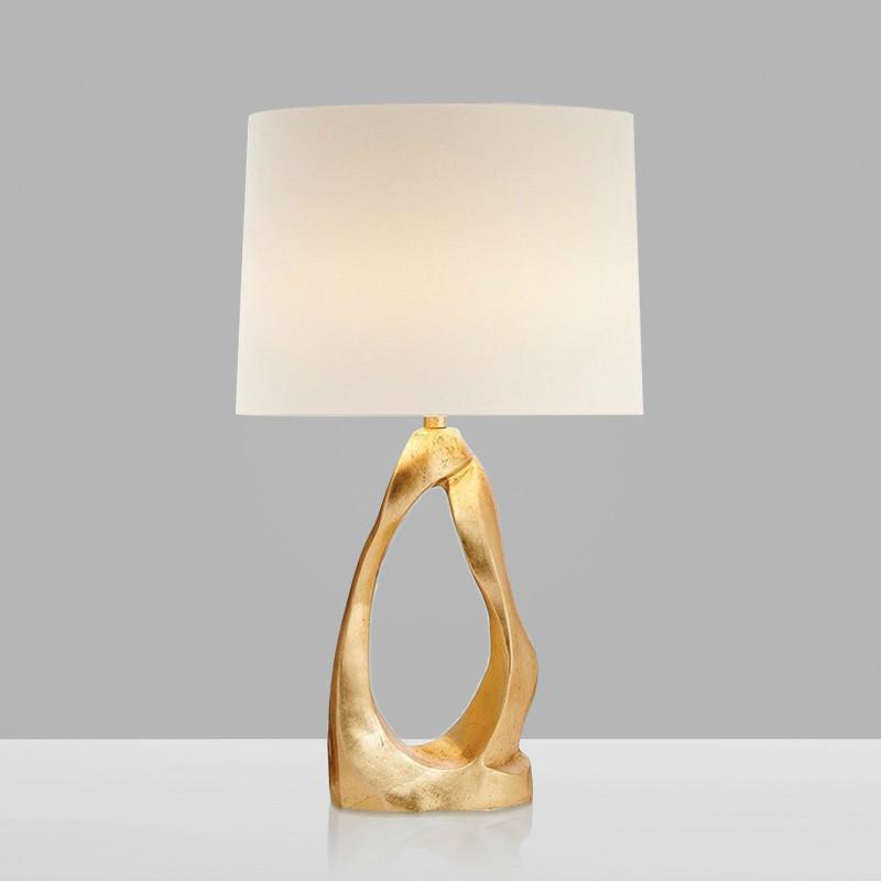 Sculptural Table Lamp with Elegant Gold Base