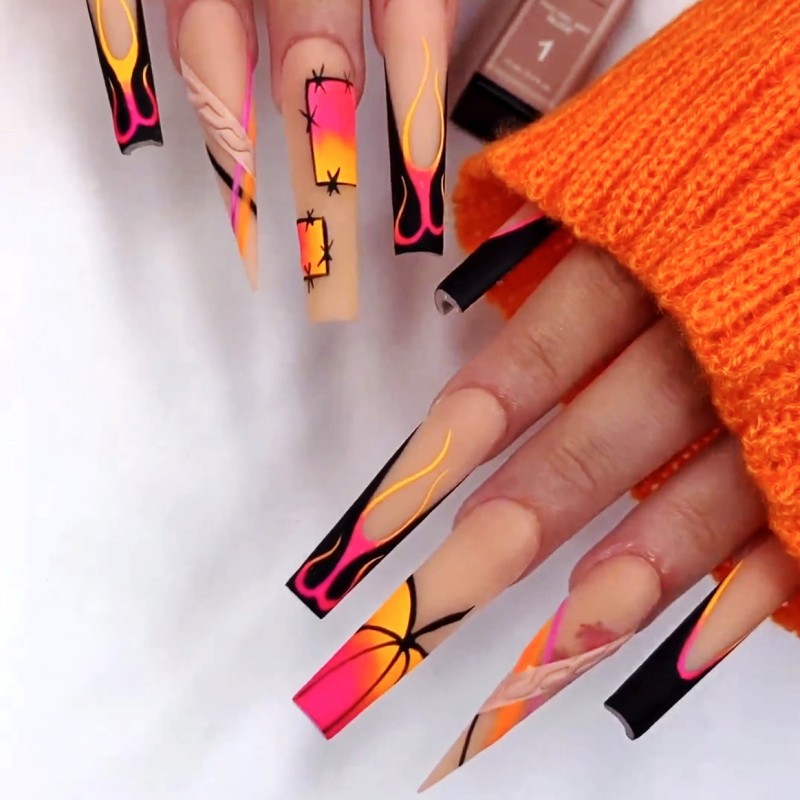 Creative Nail Art Set with Colorful Designs Stornfield