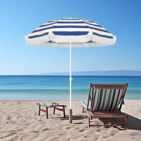 Women's sun umbrella with stylish tassels Stornfield