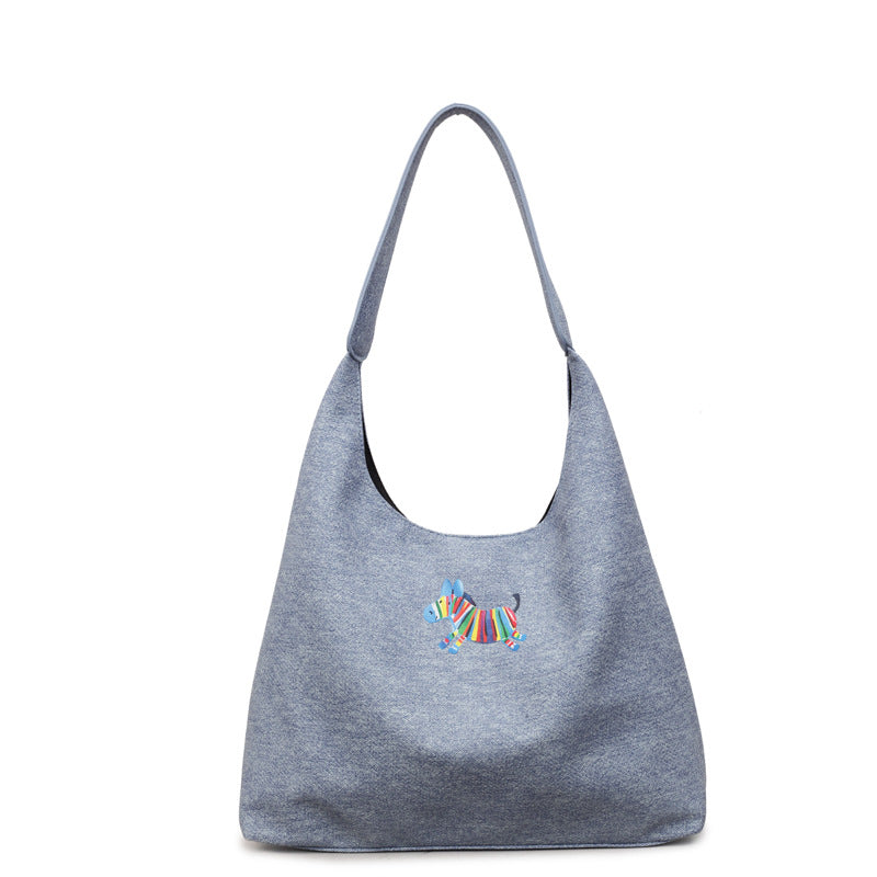 Cute Dog-Themed Shoulder Tote