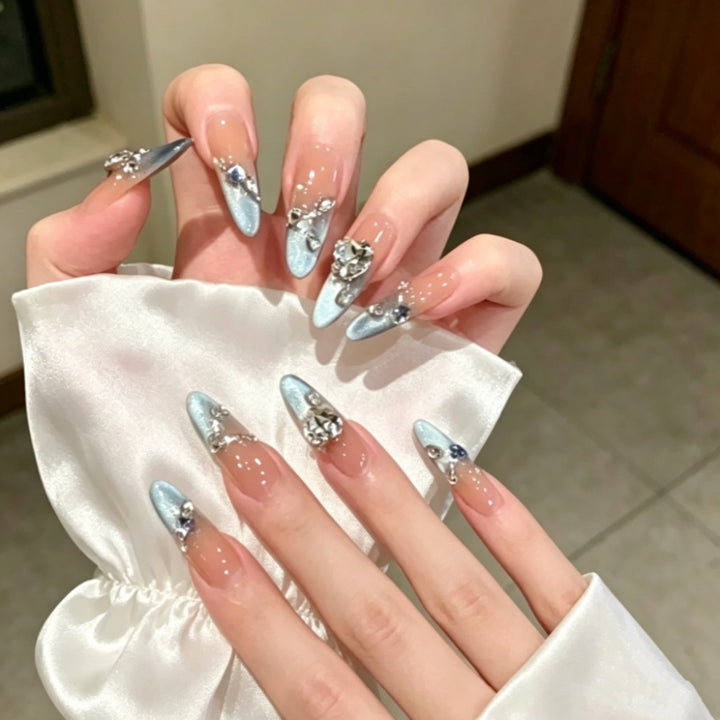 Artistic Floral Press-On Nail Set Stornfield