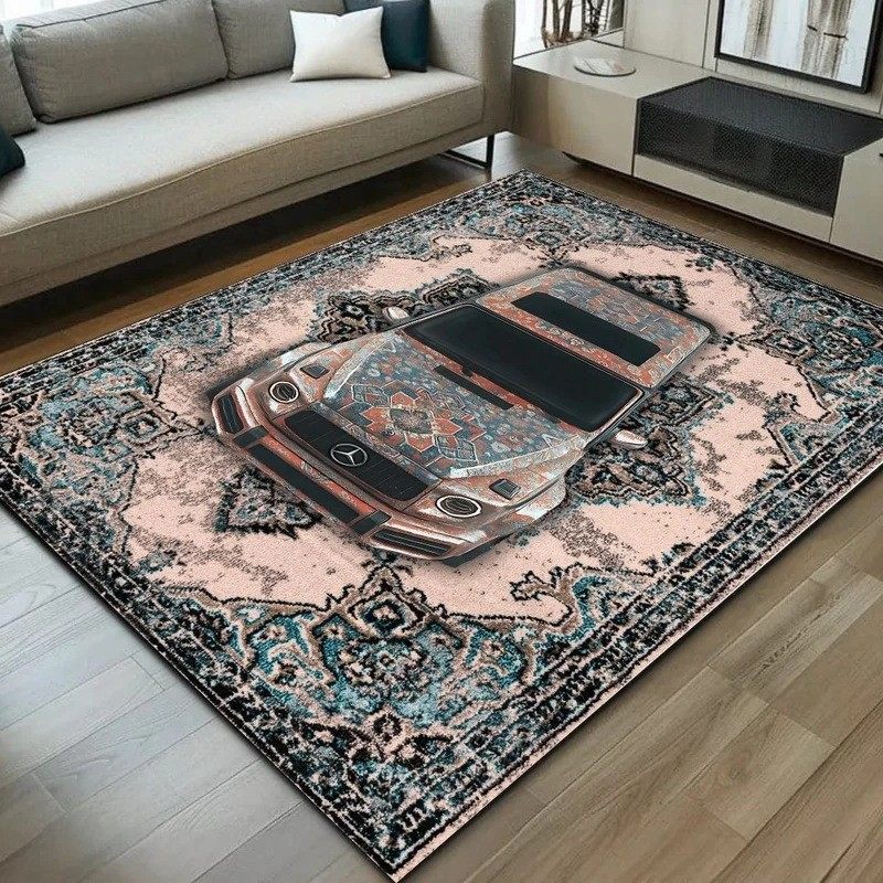 3D Car Illusion Area Rug