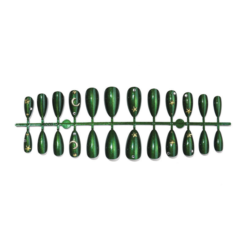 Shiny Artificial Nail Set with Stars and Moons Stornfield