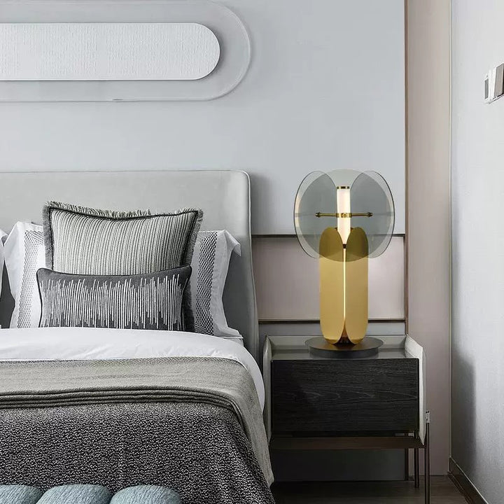 Sculptural Glass Table Lamp