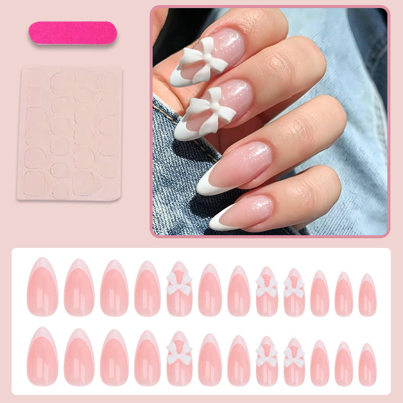 Artificial Nail Set with Playful Bows Stornfield