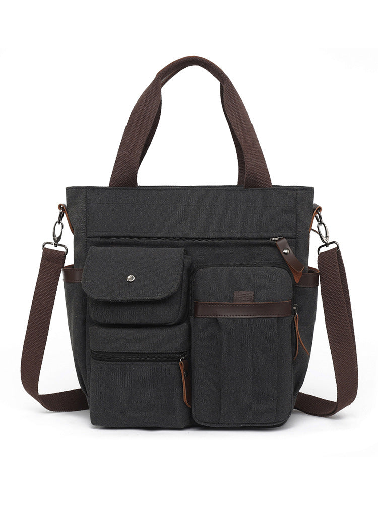 Multi-Pocket Canvas Tote Bag Stornfield
