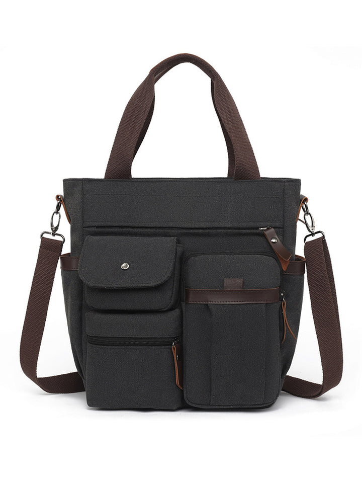 Multi-Pocket Canvas Tote Bag Stornfield