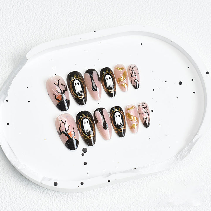 Halloween-Inspired Decorative Press-On Nail Set Stornfield