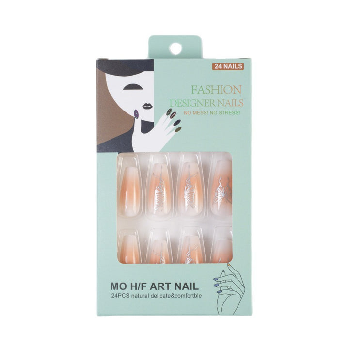 Artifical nails with elegant butterfly design Stornfield
