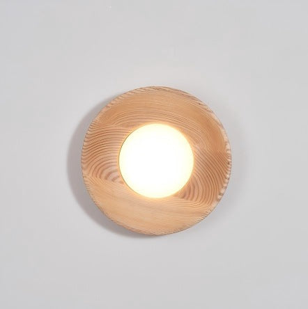 Modern Round Wooden Ceiling Light Fixture