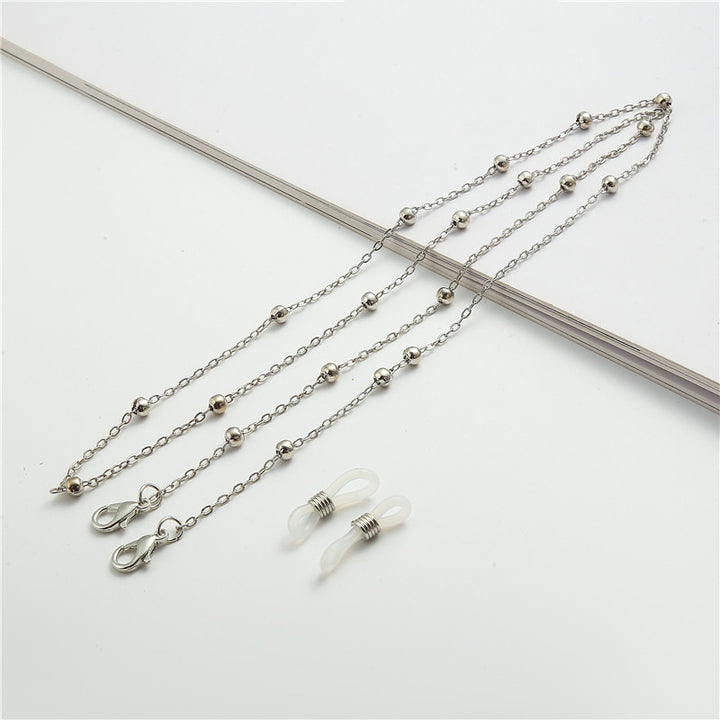 Stylish Glasses Strap Made of Stainless Steel with Bead-Shaped Design Elements Stornfield