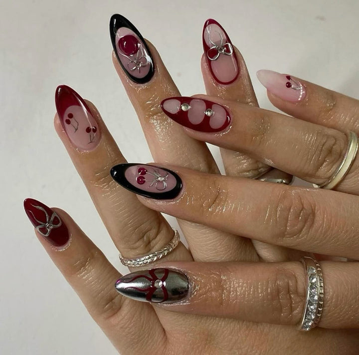 Elegant artificial nails with floral accents Stornfield