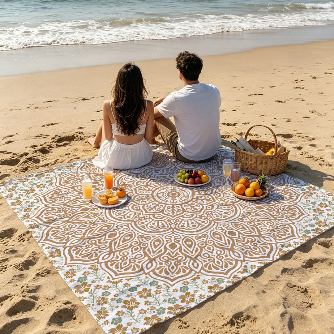 Mandala Design Beach Mat Stornfield