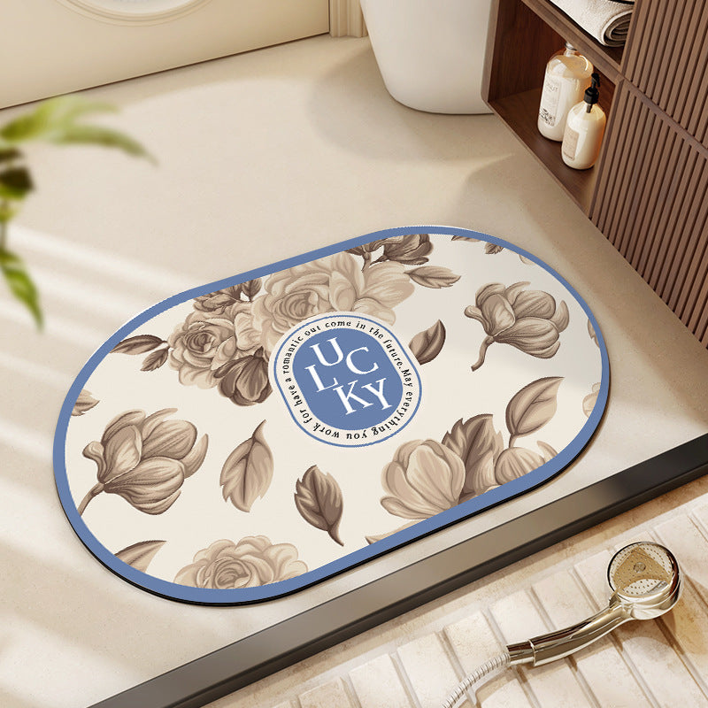 Floral Patterned Bath Mat Stornfield