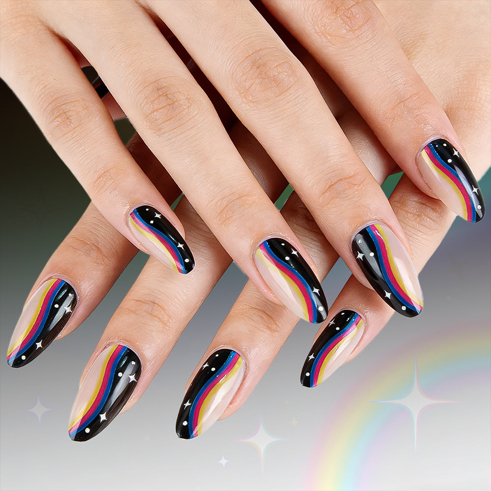 Artistic Ombre Press-On Nail Design Stornfield