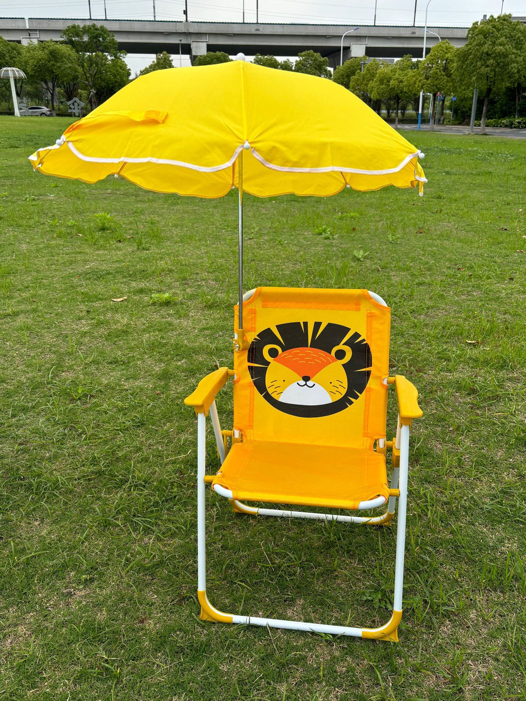 Ladies high chair with sun protection and animal motif Stornfield