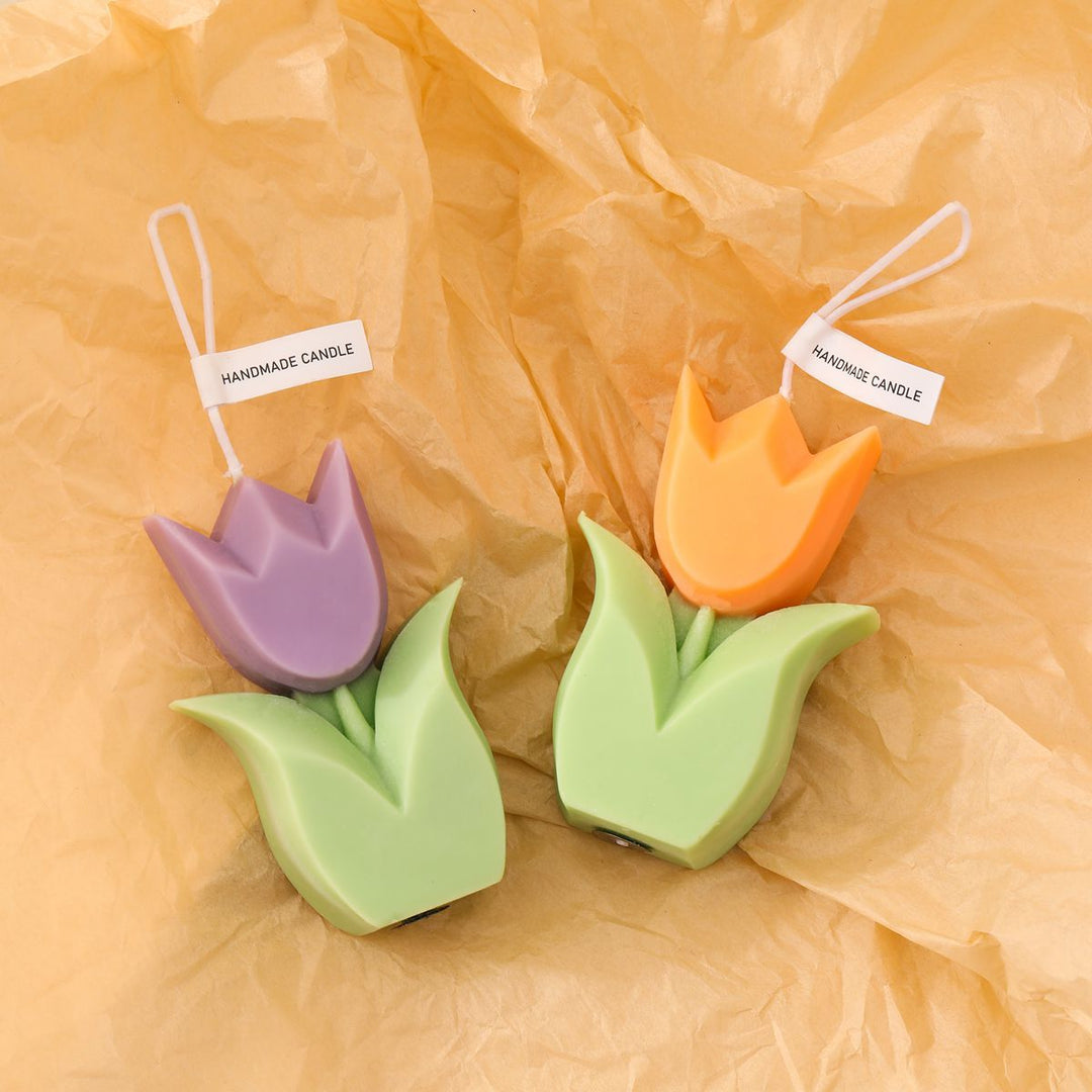 Tulip-Shaped Scented Decorative Soy Petal Candle