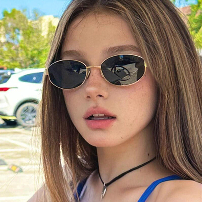Women's stylish designer sunglasses with elegant metal frame Stornfield