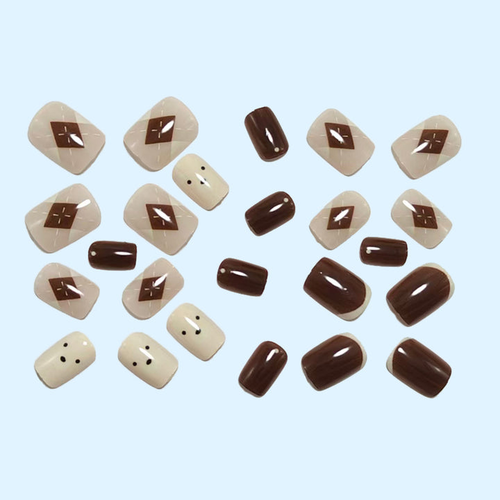 Artificial nail set with cute animal designs Stornfield