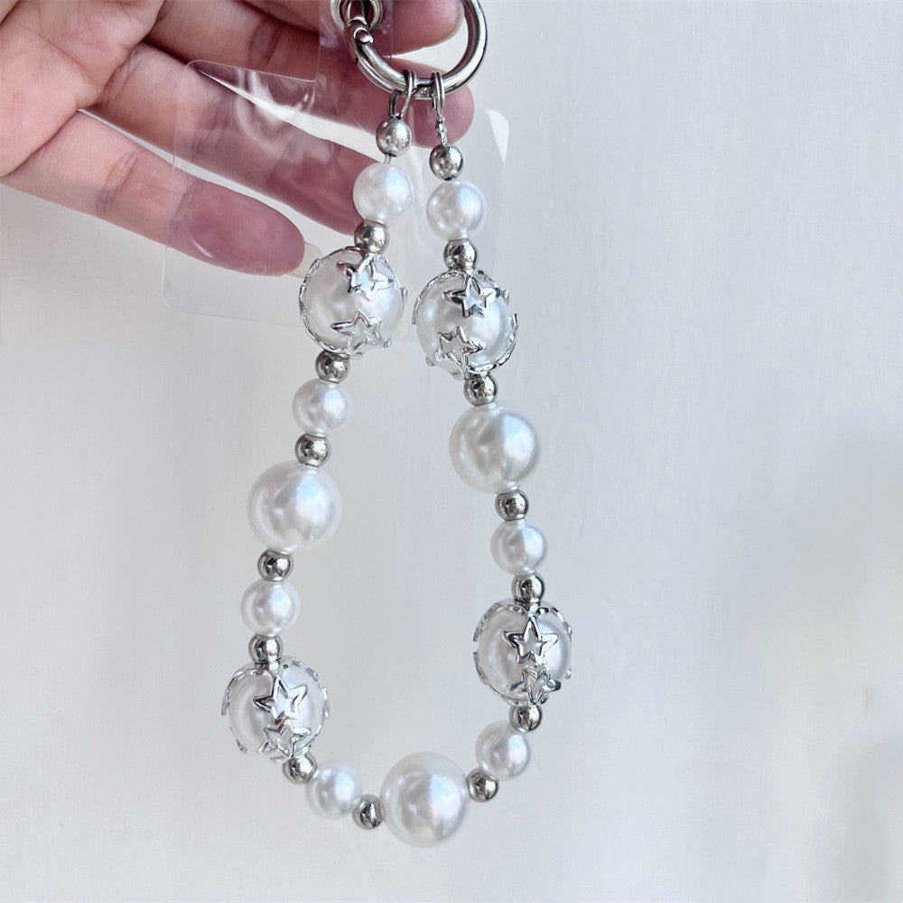 Elegant Pearl-Embellished Charm Keychain Stornfield