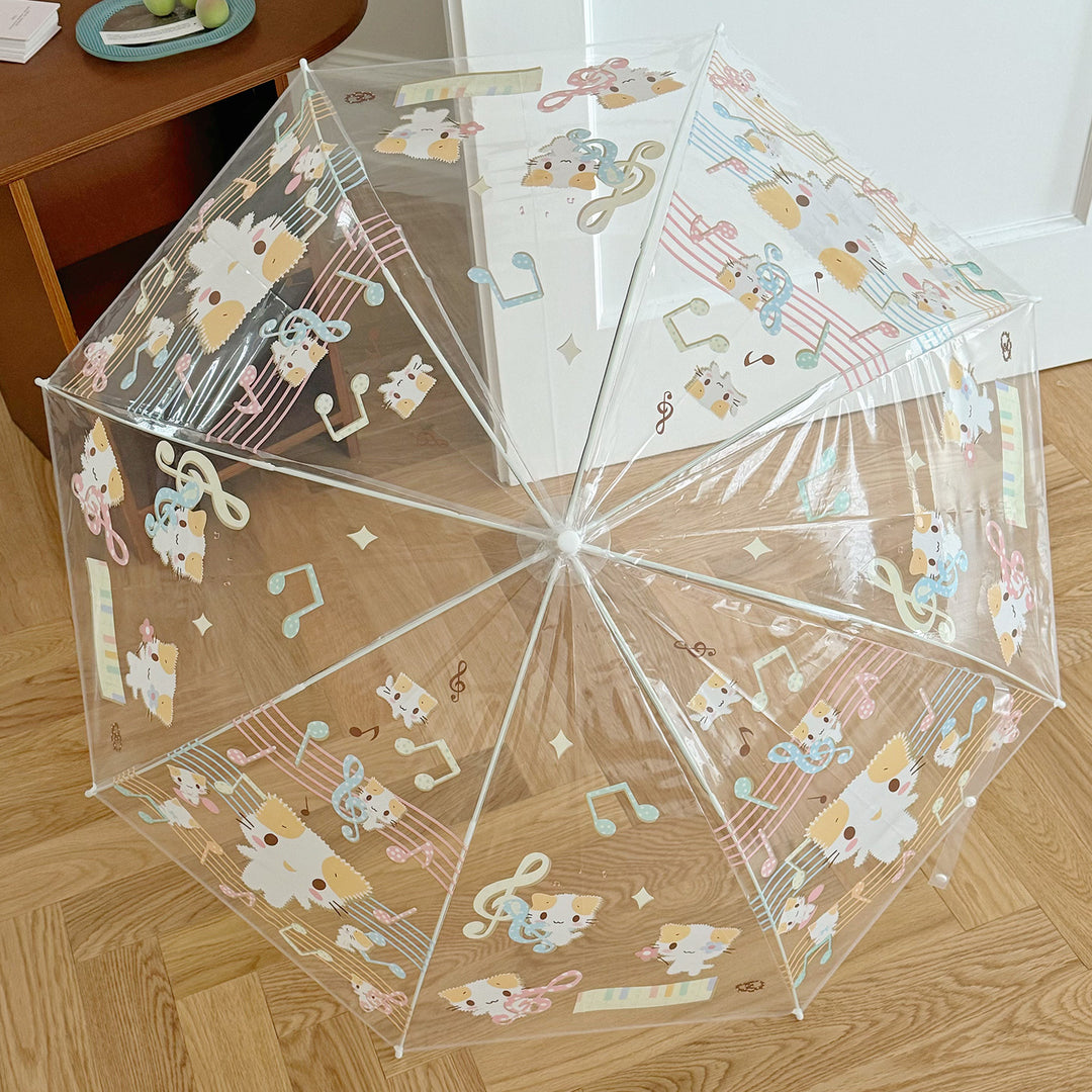 Women's Transparent Folding Umbrella with Playful Animal Design Stornfield