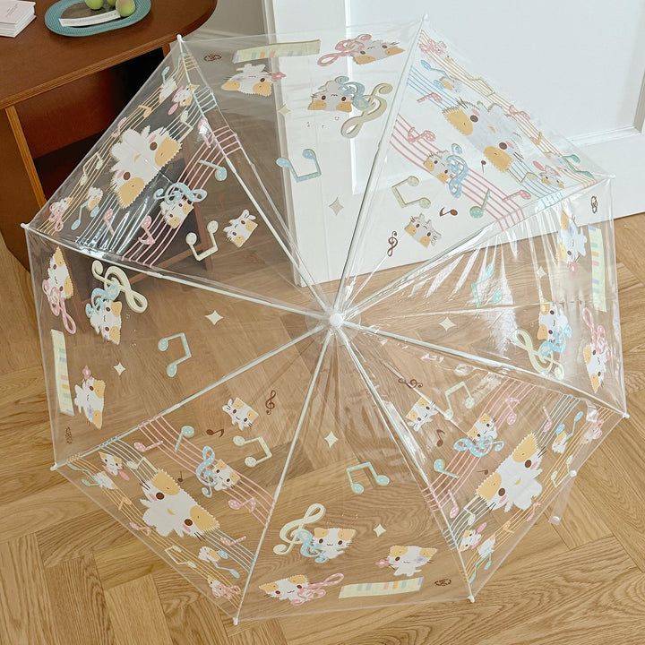 Women's Transparent Folding Umbrella with Playful Animal Design Stornfield