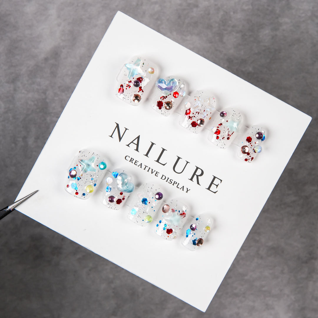 Artistic Decorative Press-On Nails