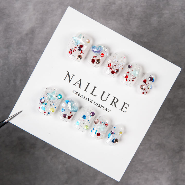 Artistic Decorative Press-On Nails