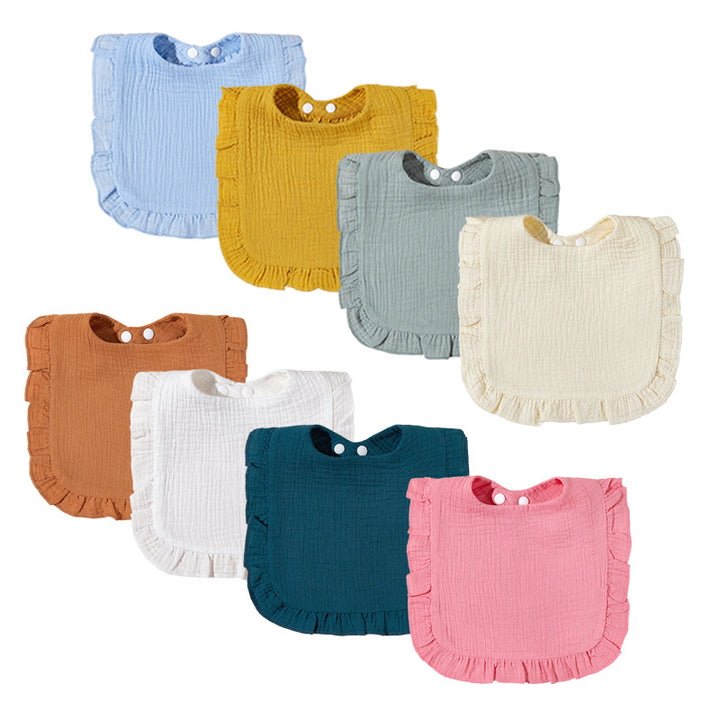 Soft Ruffled Muslin Baby Bib Stornfield